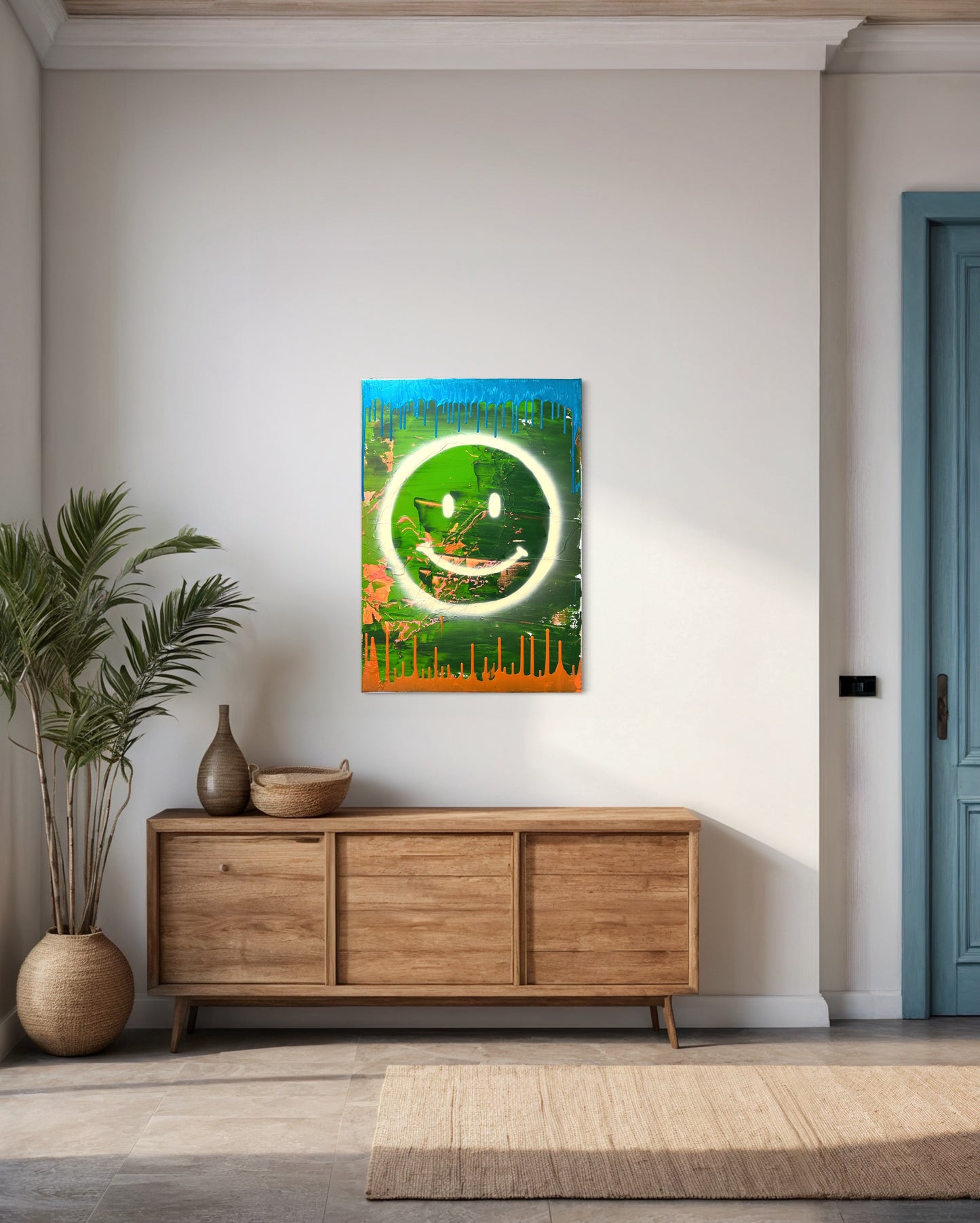 Smiley Pastellgelb/Grün
